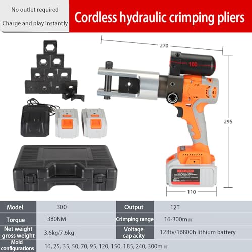 Pince à sertir hydraulique rechargeable pour câbles de forte section