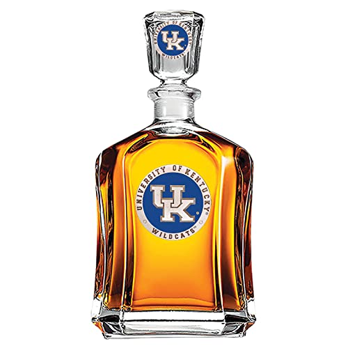 Image of Heritage Pewter Kentucky Capitol Decanter | 24 OZ Whiskey Decanter for Liquor with Airtight Stopper | Expertly Crafted Pewter Glass