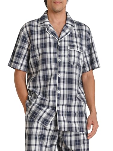 Image of Latuza Men's Button Down Pajama Top 2 Pack Cotton Sleep Shirt