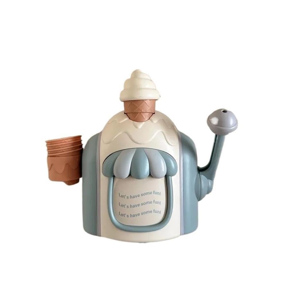 Eiscreme-Schaummaschine, Badespielzeug mit starker Saugkraft(Cream Blue)