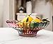 MAGCOLOR 12 inch Diameter Crystal Glass Colorful Fruit Bowl kitchen decor accessories