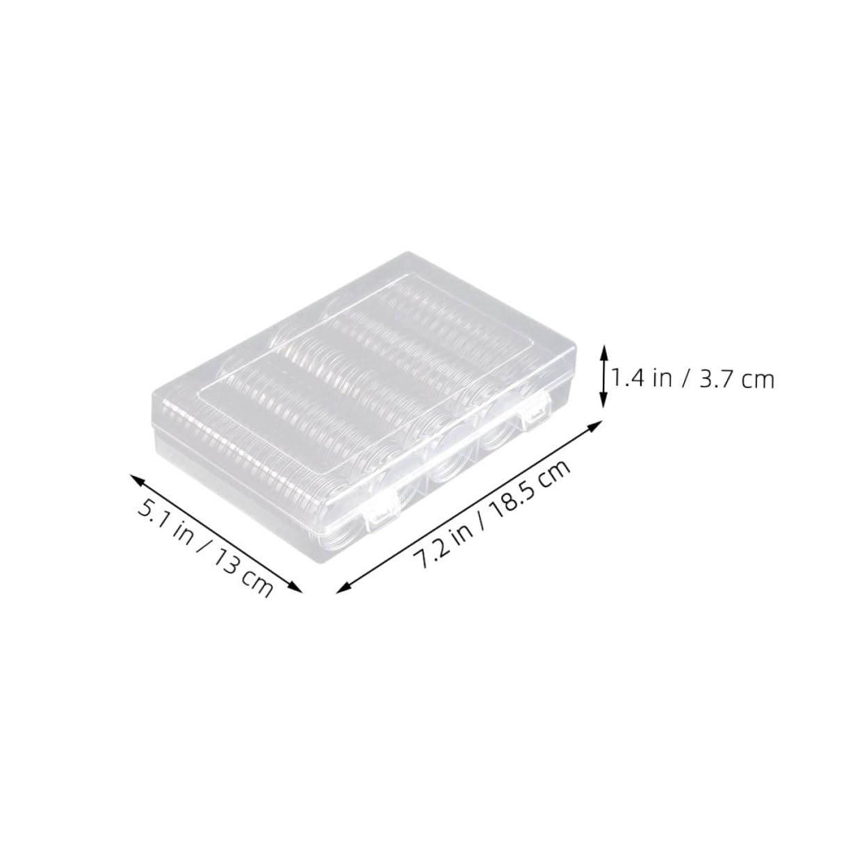 jojofuny Portamonete in Plastica 2 Set Chiusura Ermetica e Finestra Trasparente per Monete da 17/20/25/27/30 Mm