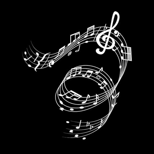 onda di canzone con note musicali e simboli di chiave