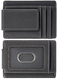 Toughergun Slim Wallet for Men RFID Blocking Money Clip, Minimalist Front Pocket Credit Card Holder, Magnetic Thin Mens Wallets with ID Window(Steel Grey)