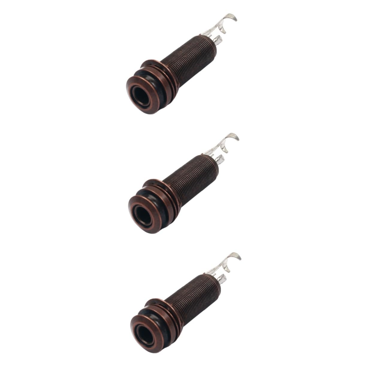 ifundom 3pcs Bass Guitar Accessories Brass End Pin Output Jack Mono/stereo Jack Socket