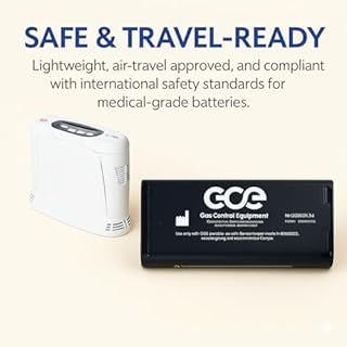 GCE Zen-O Lite Battery | Replacement Rechargeable Lithium Ion Power Pack for Zen-O Lite Portable Oxygen Concentrator | Lightweight, Long-Lasting, Safe Travel-Ready Design
