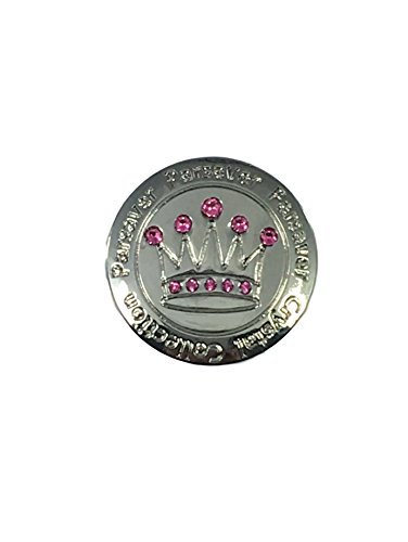 Parsaver Swarovski Crystal Golf Ball Marker - with Hat Belt Clip Deluxe Royal Crown Design - Unmatched Brilliance and Sparkle on The Greens. A Wonderful Golf Gift