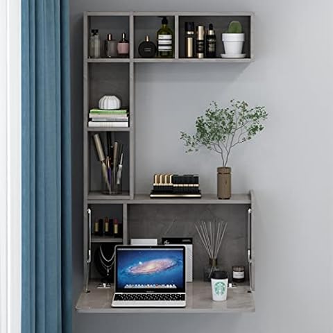 Mesa de pared de escritorio con 5 estantes Cover