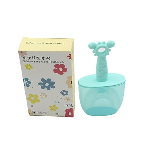 Yanmai 360° Clean Kids U Shaped Silicone Manual Toothbrush Suitable for Kids...