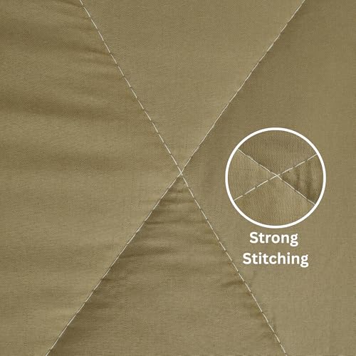 Image of Galaxy Home Decor Premium Microfibre Reversible Comforter | Ultra-Soft, Lightweight & All-Season Warm Quilt | Cozy AC Blanket for Double Bed 90 inch x 100 inch | 220 GSM, Beige & Cream