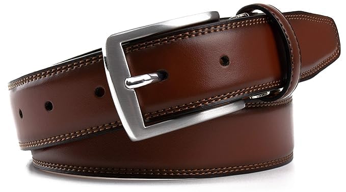 jaiglow Men’s Genuine Leather Pin Buckle Belt – Dark Brown Formal & Casual Waist Belt | Premium Leather Office & Daily Use Belt (Up to 36 Inches) (Brown)-picture-55