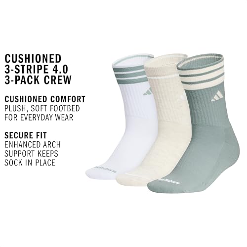 Image of adidas Cushioned Crew Socks 3-Pairs Durable & Comfortable