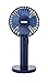 Unold 86628 HANDVENTILATOR Breezy II Blue mit integriertem Spiegel im Standfuß, 5-stufiger Geschwindigkeitsregelung und LED-Kontrollleuchte