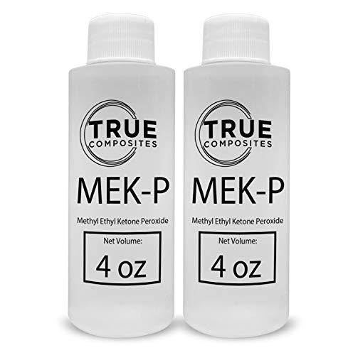 True Composites:MEK-P Polyester Resin Hardener â€“ Methyl Ethyl Ketone Resin Catalyst â€“ Advanced Activator Bottle for Polyester Resin, Gelcoat, Epoxy Ester Products â€“ 2 x 4oz Bottles