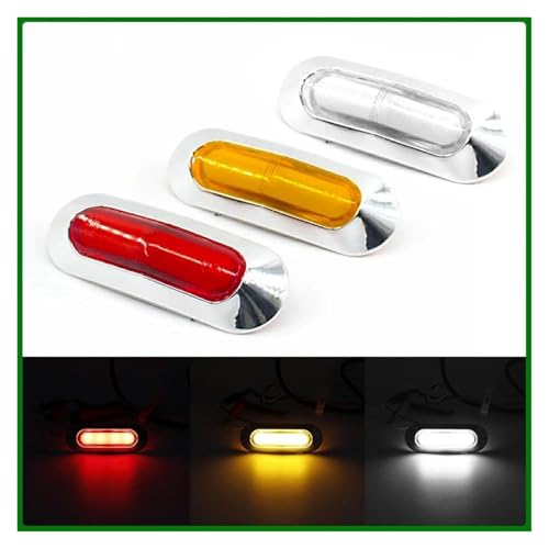 Feu de position latéral LED jaune 12V 24V étanche pour remorque et camion - 7
