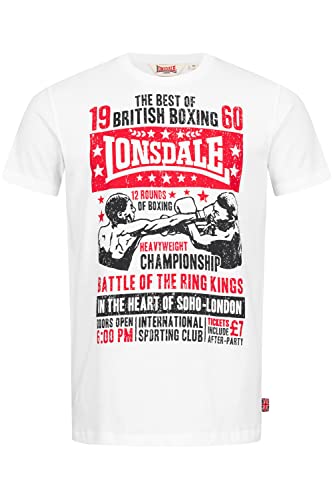 Lonsdale Auckengill T-Shirt Homme en pur coton peigné respirant et résistant