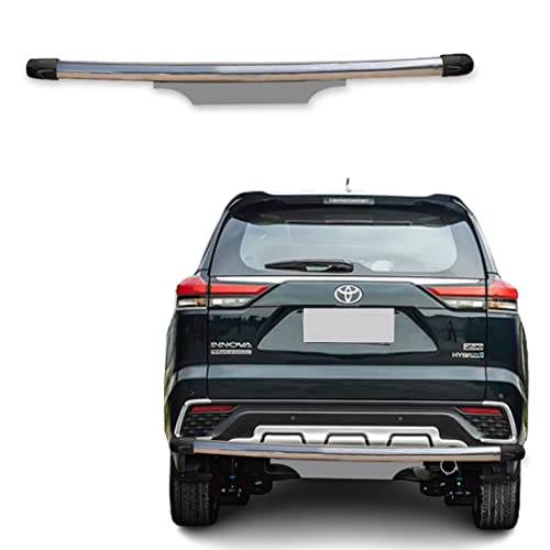 Image of Stainless Steel High Gloss Safety Rear Bumper Protector Sutaible for Toyota Innova Hycross