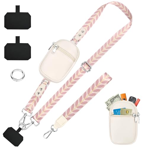 KTUEOV Handyband zum Umhangen, Handykette Universal mit Tasche...