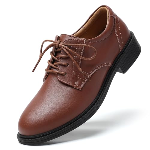 Image of Oxford Shoes for Women Black Formal Lace up Flats Dress Saddle Work Office Ladies Business Casual Dressy Shoes