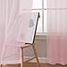 OWEINE Sheer Curtains 84 Inches Long 2 Panels Set, Rod Pocket Fimly Voile Solid Blush Window Curtain Panels for Living Room Bedroom, Soft Voile Sheer Curtains & Drapes, Total 84 Inches Width