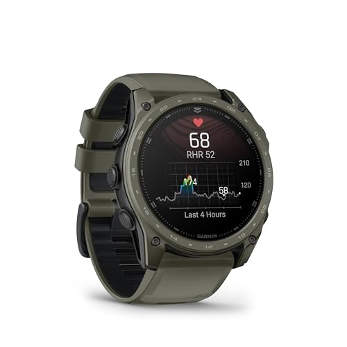 Image of Garmin tactix 8 - 51mm Cerakote, Premium Tactical GPS Smartwatch, AMOLED Display, Applied Ballistics Solver, Olive Drab Premium Cerakote Coating