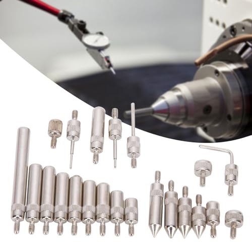 Messuhren Zubehör 22-teilig: Ersatz Messpunkt Spitzen Set Hochfest Langlebig mit Tragetasche Kompatibel Alle Gängigen Modelle