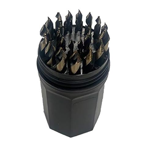Norseman 22903 1/16 in. - 1/2 in. Super Premium Black and Gold Oxide Hi-Molybdenum Steel Drill Bit Set, 29-Piece, grey Cover