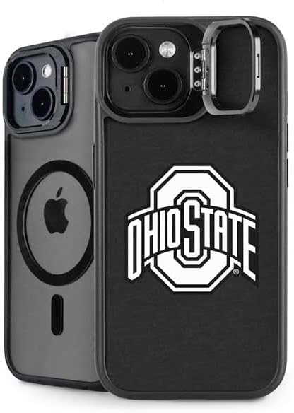 Skinit Kickstand Phone Case Compatible with iPhone 13 - Officially Licensed Ohio State University OSU Black Design
