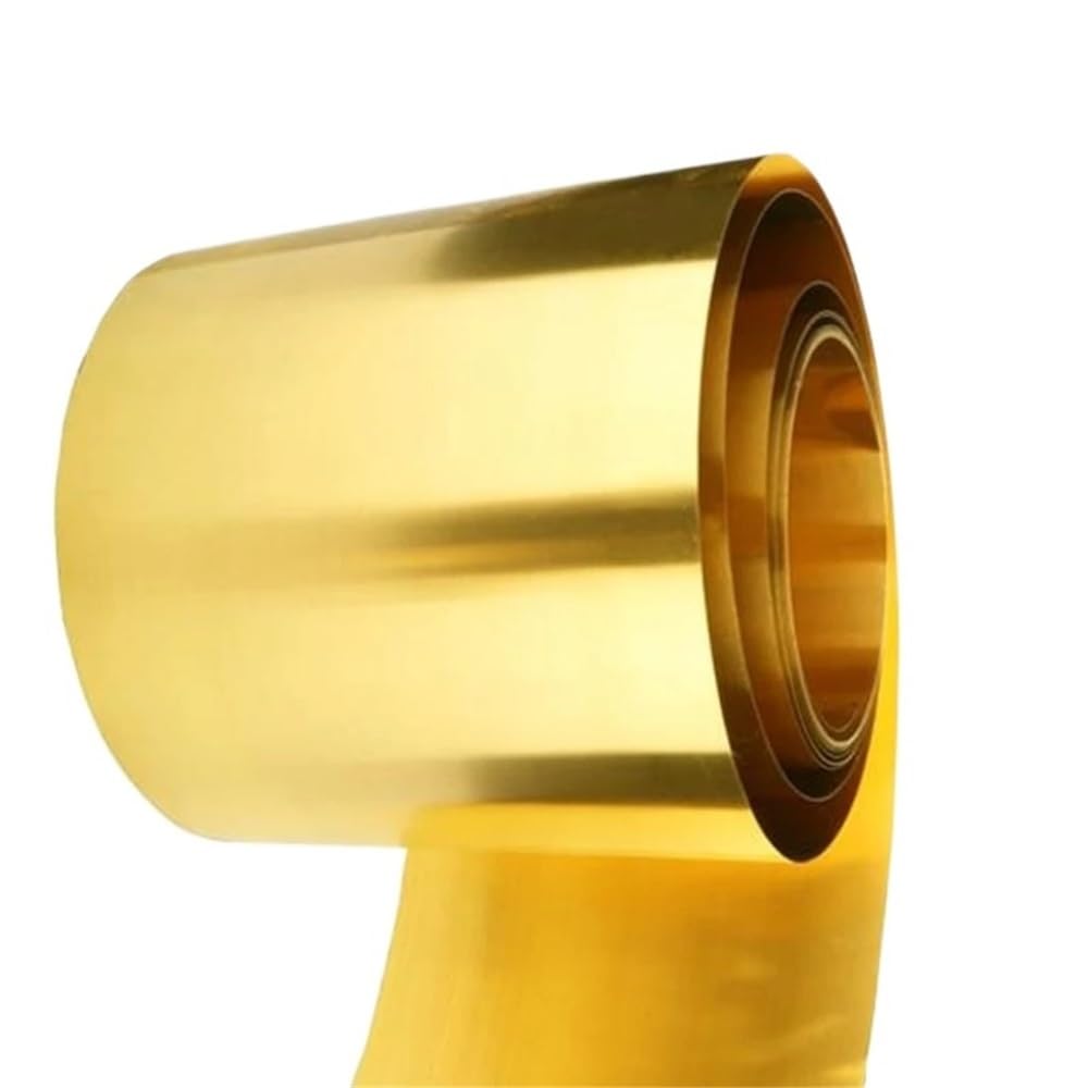 Metallfolienplatte, H62 Messingfolienrolle, 0,02–0,05 mm dick, 100 Breite, 1 m Länge(0.02x100x1000mm)