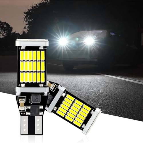 Slykew 4 PCS LED Reverse Lights, T15 4014 45SMD Turn Signal Bulbs, Canbus Error Free Brake Stop Cargo Backup Lights, 6500K High Brightness Brake Light for Most Cars (White) - Image 4
