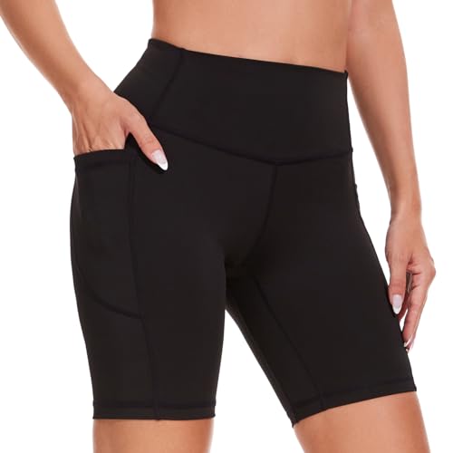 Image of iniber High Waisted Yoga Pants with Pockets for Women 4-Way Stretch Soft Running Workout Leggings Athletic Yoga Pants