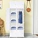 Alightup Armoire Penderie Modulable Portable Grande Capacité Storage avec Portes Étagère de Etagères Empilables Plastique Rangement Chambre Adultes pour Chaussures Vêtements Jouets Blanc 10 Cubes