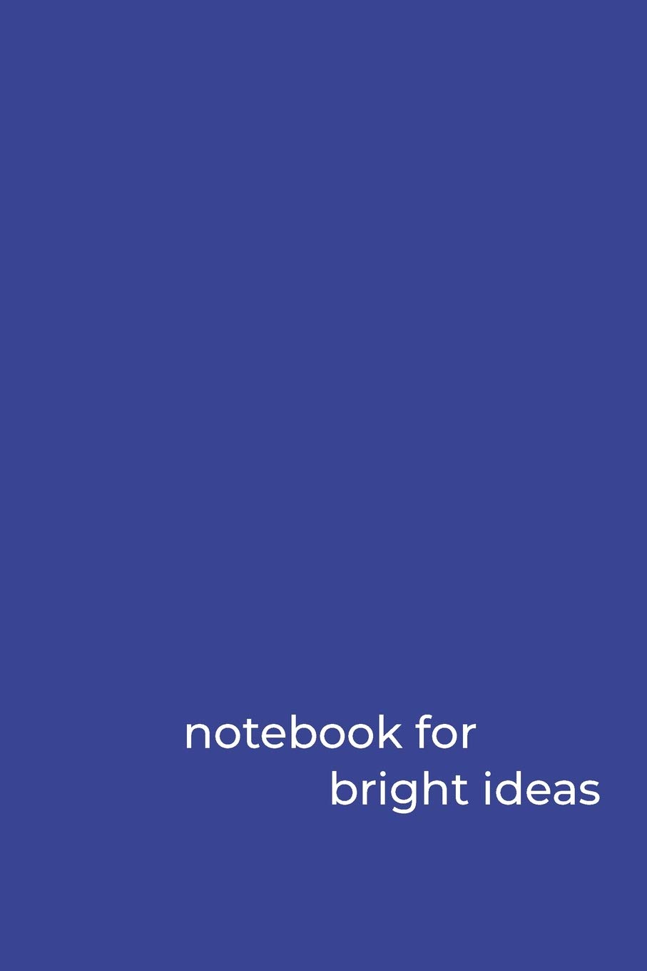 Notebook for bright ideas