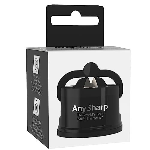 AnySharp Editions - World's Best Knife Sharpener - Para facas e lâminas serrilhadas - Preto