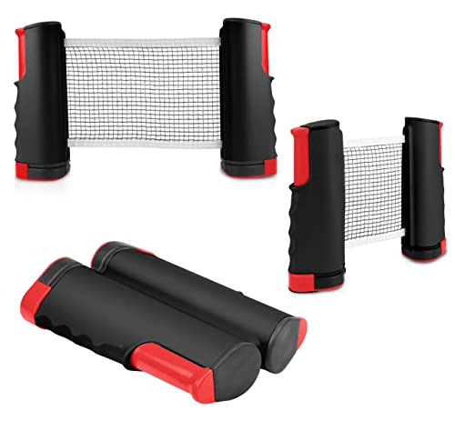 Hakol Ping Pong Set With 4 Paddles & Net For Any Table - Retractable Net, 2 Paddles, 6 Balls, Carry Bag, Portable Indoor Fun For Kids, Youth, Adults #TOP3