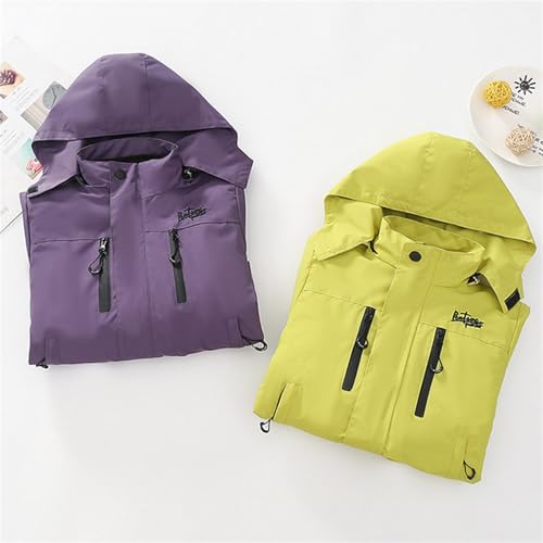 Fall Winter Girls Rain Jacket Windproof Lightweight Raincoat for Boys Comfy Waterproof Zip up Hooded Jacket with Pockets4
