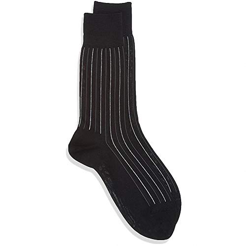 Goobester Men's Formal Business Streetwear Dress Black Male Suit Stripe Tube Socks