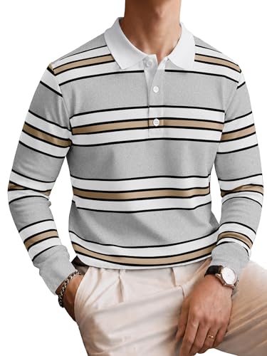 Image of Noble Monk Men's Polycotton Regular Fit Full Sleeves Polo T-Shirt