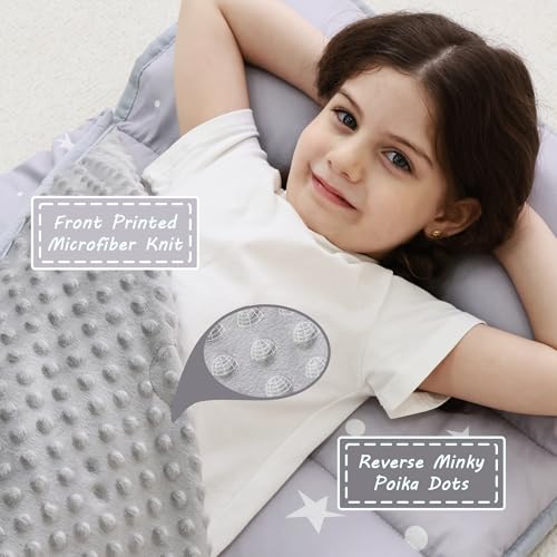 Image of Lasoftan Toddler Nap Mat with Pillow and Blanket, Extra Large Rolled Napping Mats,Slumber Bags for Boys Girls,Kids Sleeping Bag for Daycare, Preschool Travel Camping