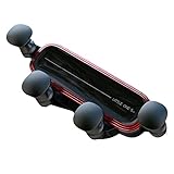 Tyenaza Monte de teléfono de automóvil de Gravedad actualizado, Monte de teléfono de ventilación de automóviles Mini con Bloqueo automático de Auto, por teléfono de 4.7‑6.9 (Rojo)