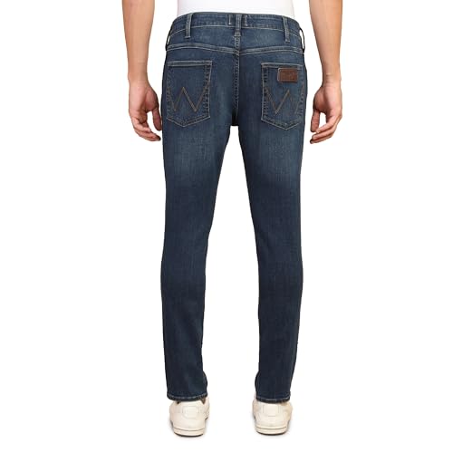 Image of Wrangler Men Blue Relaxed Fit High Rise Jeans