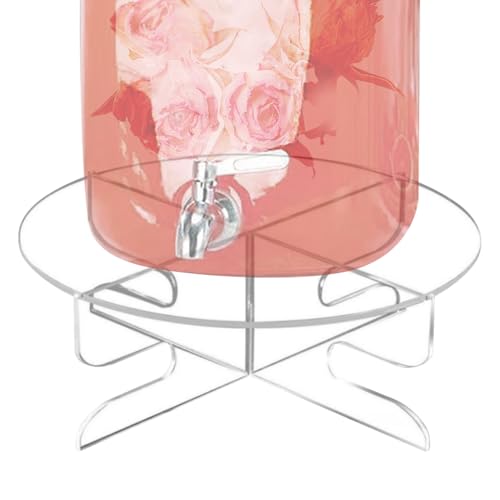Soporte de dispensador de bebidas - Soporte de dispensador de bebidas de vidrio acrílico para el hogar, mesa de comedor, catering, eventos, cocina, exhibición de magdalenas, postre, jarra, agua y