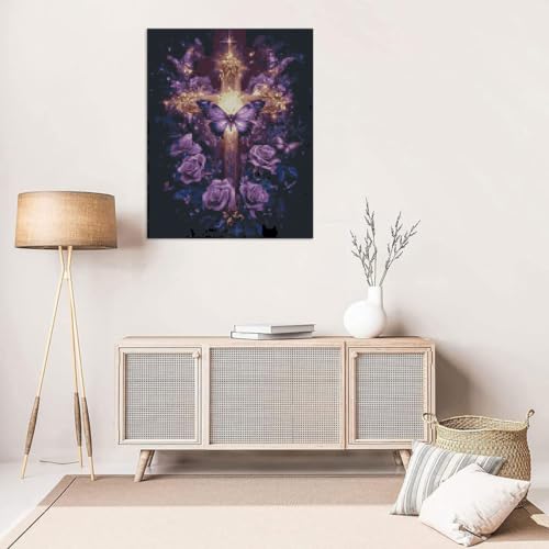 Image of Religious Stamped Cross Stitch Kits - Cross Stitch Kits for Beginners,Adults Needlepoint Cross-Stitch Patterns Dimensions Needlecrafts Embroidery Kits Arts and Crafts 11.8x15.7 Inches