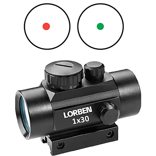 Mira Holográfica Lorben Dot Vermelho e Verde Luneta 1x30 Trilhos 11/22mm Airsoft Paintball