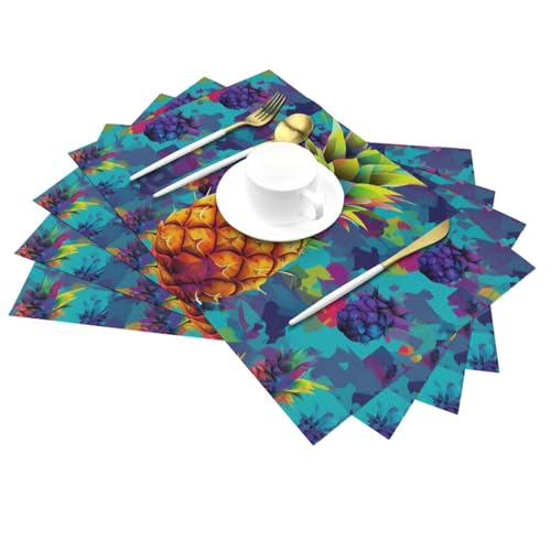 Sets de table lavables antidérapants pour éviter les taches de repas - 3