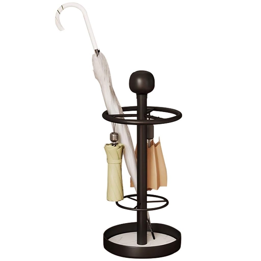 Flyiodfcxv C Umbrella Stand, Indoor Modern Iron Wrought Umbrella Stand, With Hook, Entrance(,30 * 52Cm)