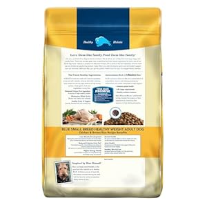 Blue Buffalo Life Safety Components Wholesome Weight Pure Small Breed Dry Canine Meals, Helps an Superb Weight, Made with Pure Components, Rooster & Brown Rice Recipe, 15-lb. Bag