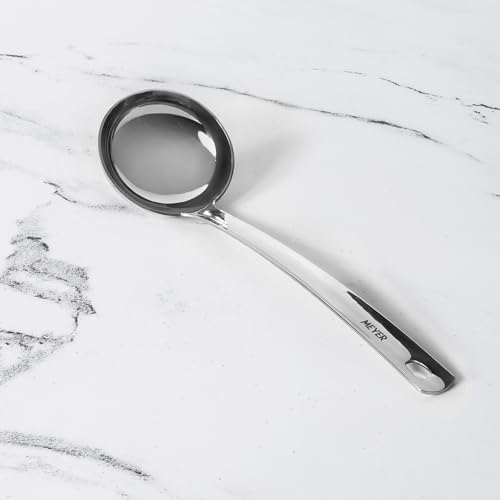 Image of Meyer Stainless Steel Ladle | Kitchen Tools | Soup Ladle | Dosa Making Tools | Steel Ladle for Seving /Cooking All Types of Gravies /Dal /Curries, 30cm