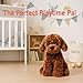 WEIGEDU Adorable Labradoodle Plush Toy Fluffy Red Poodle Stuffed Animal Dog Puppy, 12.6