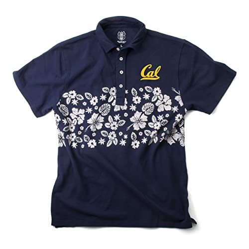 Wes and Willy Mens College Floral Polo (Cal Berkeley, XX-Large)